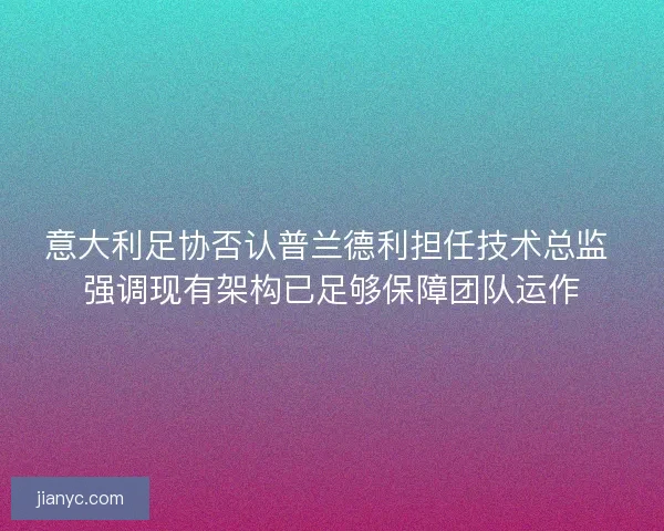 意大利足协否认普兰德利担任技术总监 强调现有架构已足够保障团队运作