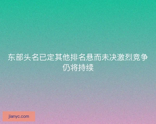 东部头名已定其他排名悬而未决激烈竞争仍将持续